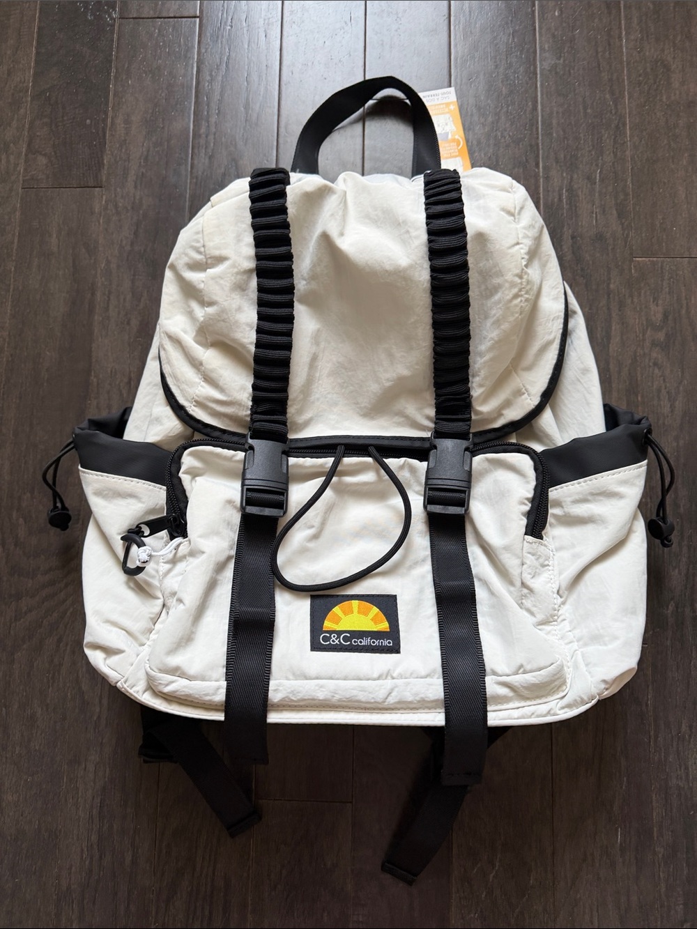 NWT C&C California White Nylon Backpack
